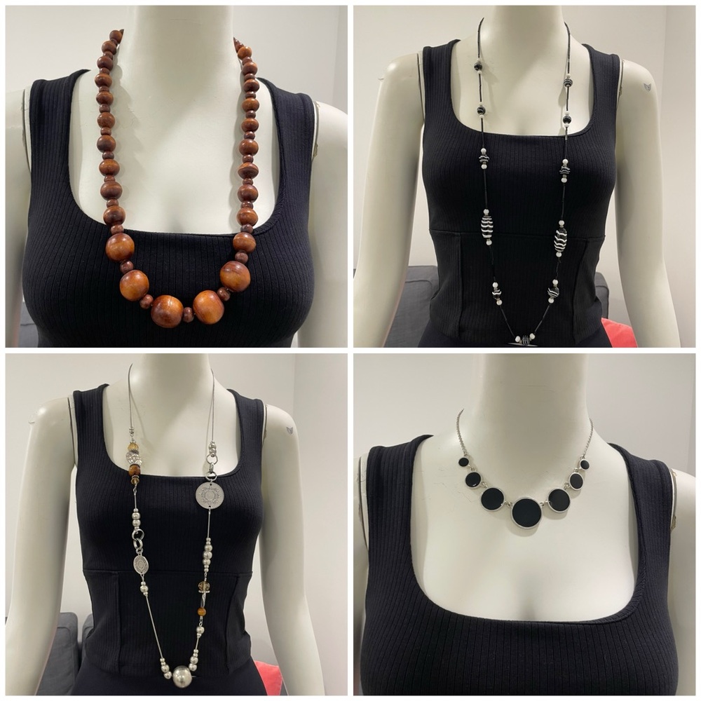 Four Costume and Statement Jewellery Necklaces